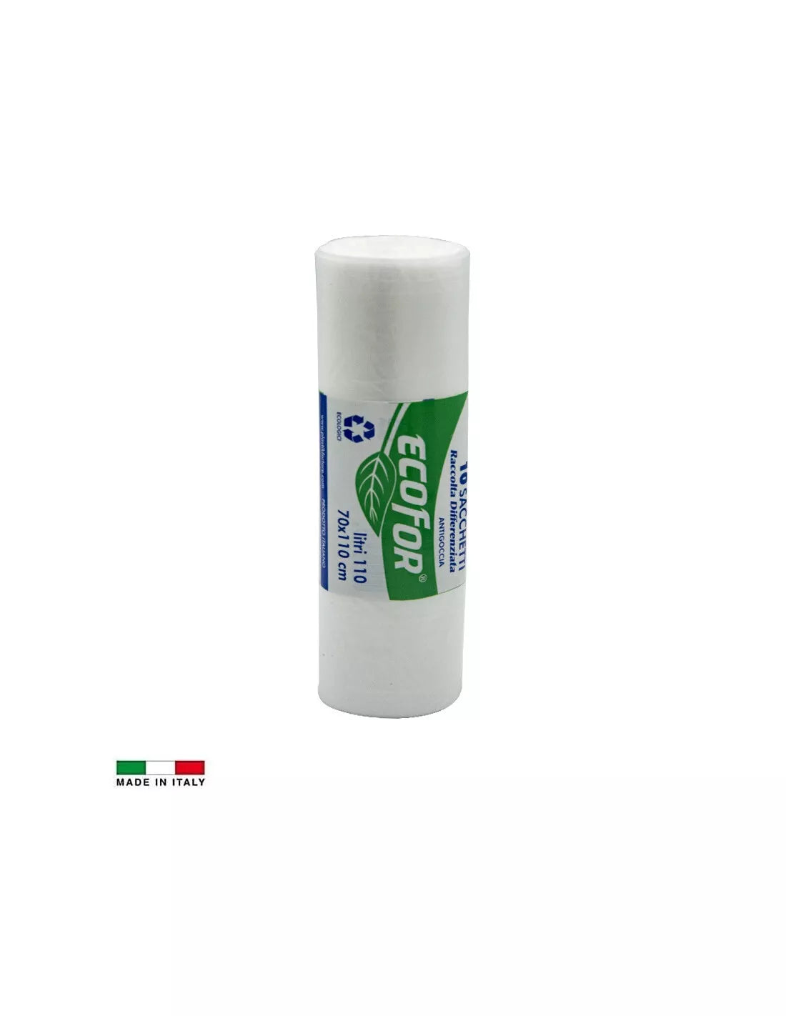 Sacchi per Raccolta Differenziata in Plastica PE-LD Trasparente 70x110 cm - Confezione da 10