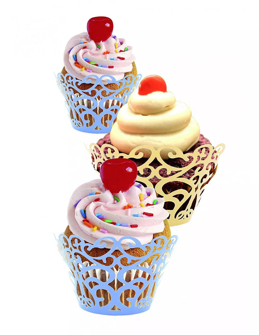 Decorazione per Cup Cake/Muffin, 12 Pezzi, Colori Assortiti Fackelmann