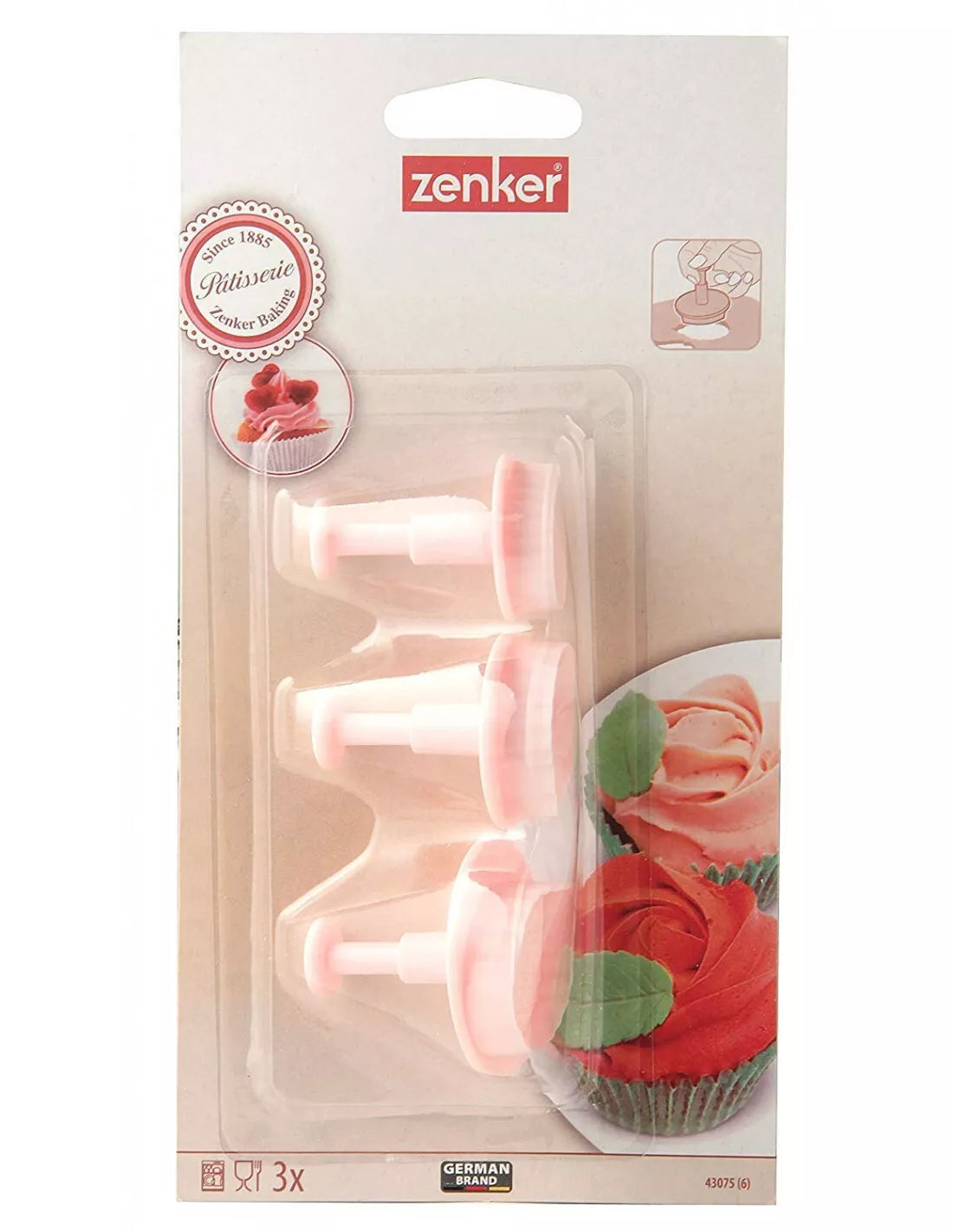 Set di 3 Tagliabiscotti a forma di Foglie Zenker 43075