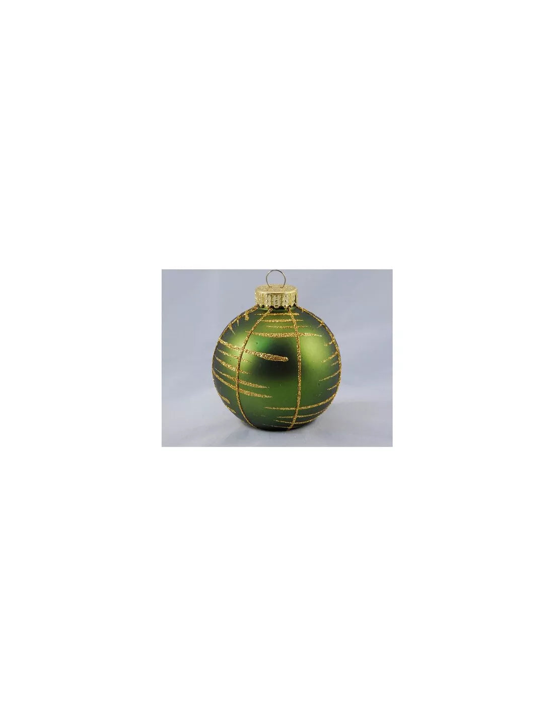 Pallina albero Santa Claus TE191532 Sfera Quadranti Verde Oro Assortito