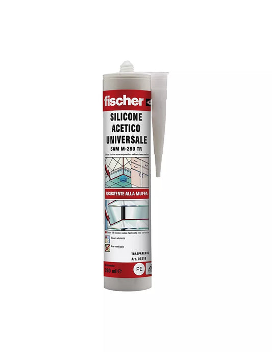 Silicone Fischer Acetico Bianco 280ML 217 - Sigillatura Affidabile e Resistente