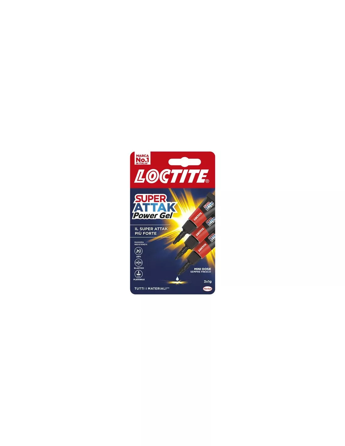 Colla Loctite Super Attak Power Flex 3 pezzi