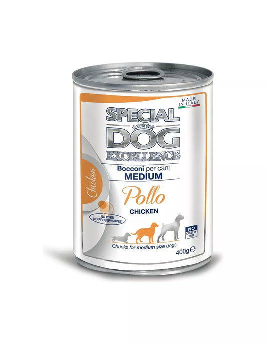 MONGE Alimento bocconi cani adulti SPECIAL DOG EXCELLENCE pollo Lattina 400 gr