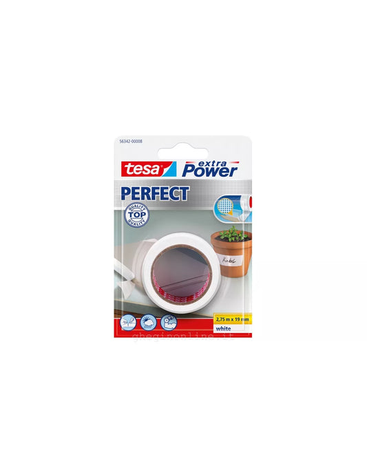 Nastro telato Tesa Extra Power Perfect Bianco